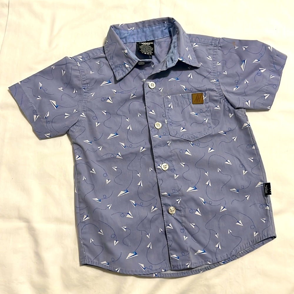 American Hawk Boy’s 3T Button Down Shirt